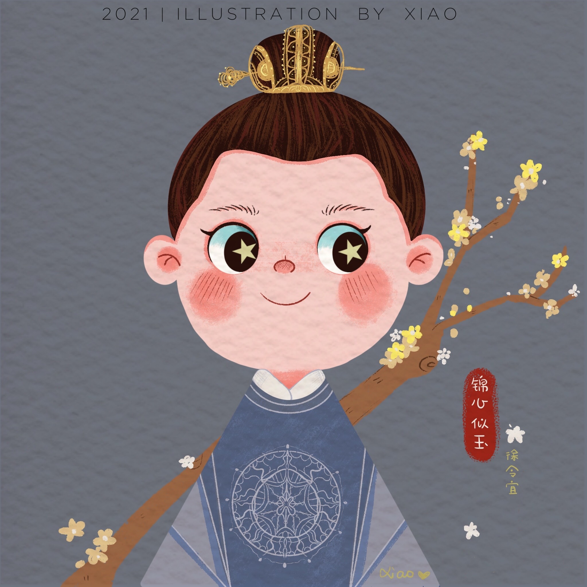 古风卡通人物一组