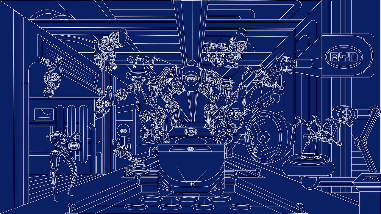 “e“域之城-科技车间（图ZMTkwMDU1NzY4） - 商业插画 - 站酷设计师不会画画的小怪兽原创素材 - 站酷ZCOOL