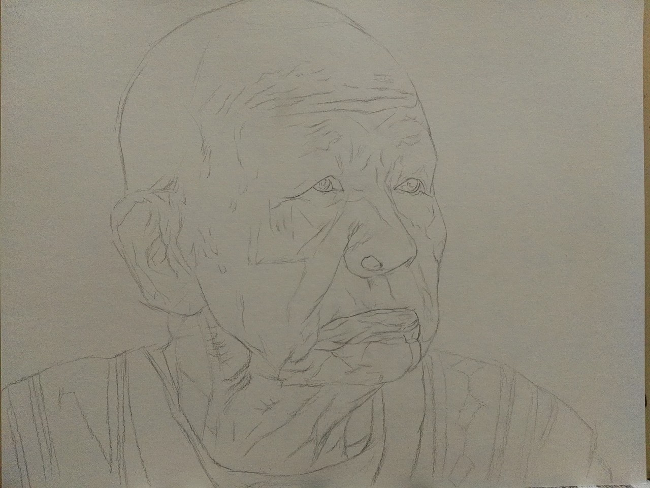 写实彩铅作品《爷爷》（图ZNzkyMTc2MDA=） - 绘画 - 站酷设计师浩轩手绘原创素材 - 站酷ZCOOL