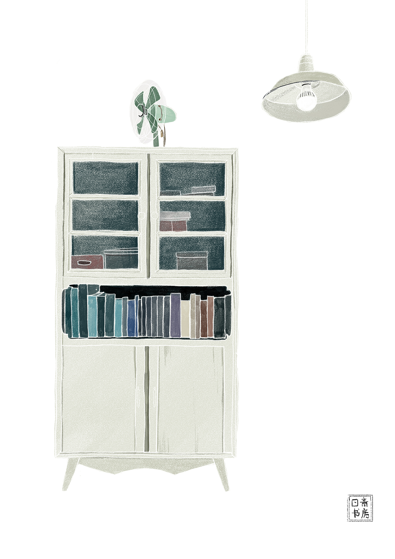 日清书房明信片绘制