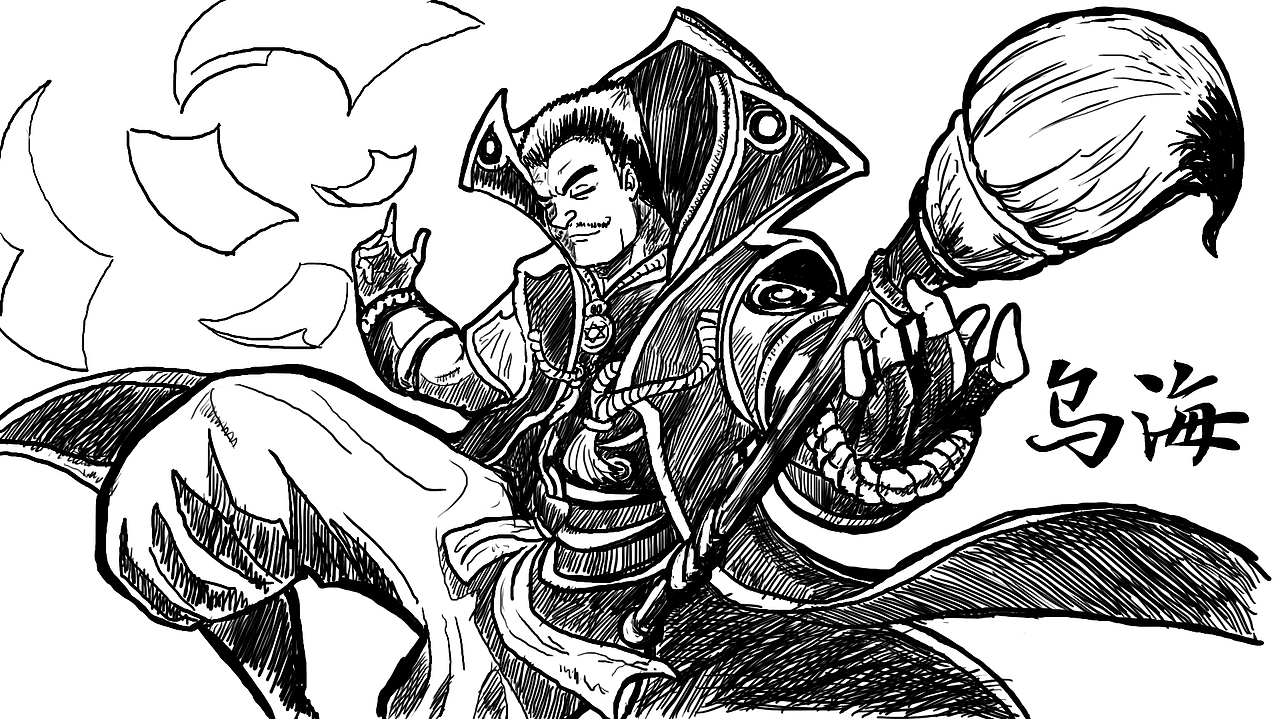 内蒙大PK插画(王者荣耀LOL)