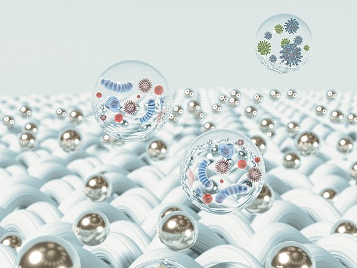 银离子纤维结构 渲染图