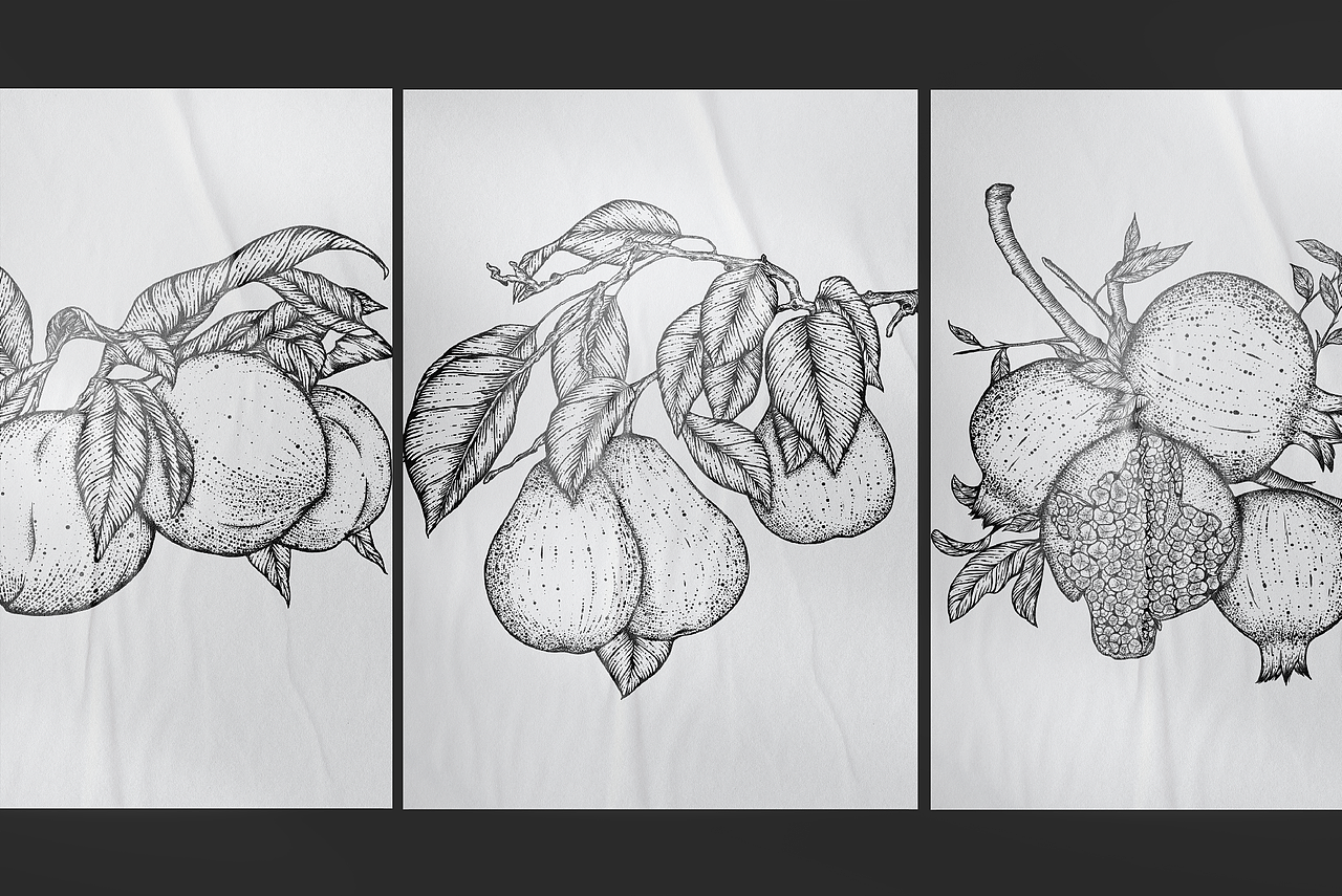 FRUIT-水果版画包装设计（图ZMzE0OTM3NTA4） - 商业插画 - 站酷设计师阿凉ACOOL原创素材 - 站酷ZCOOL