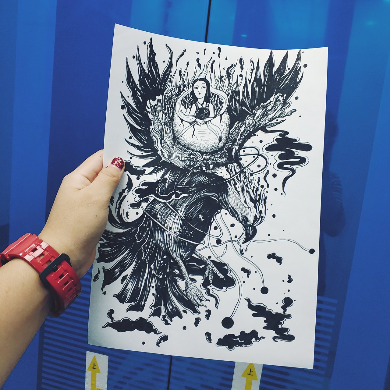 挣扎|插画|创作习作|喵还没睡 - 原创作品 - 站酷 (zcool)