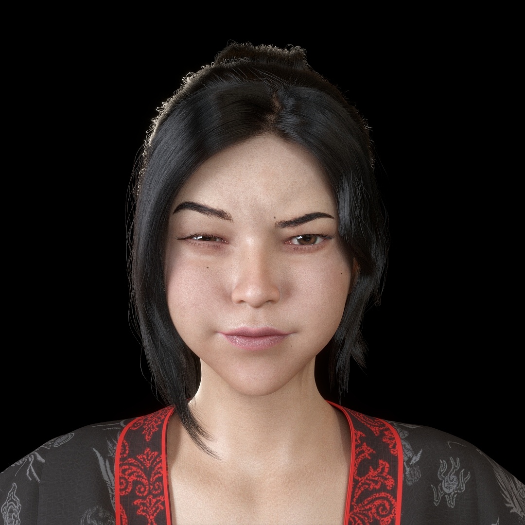 三维建模脸女人