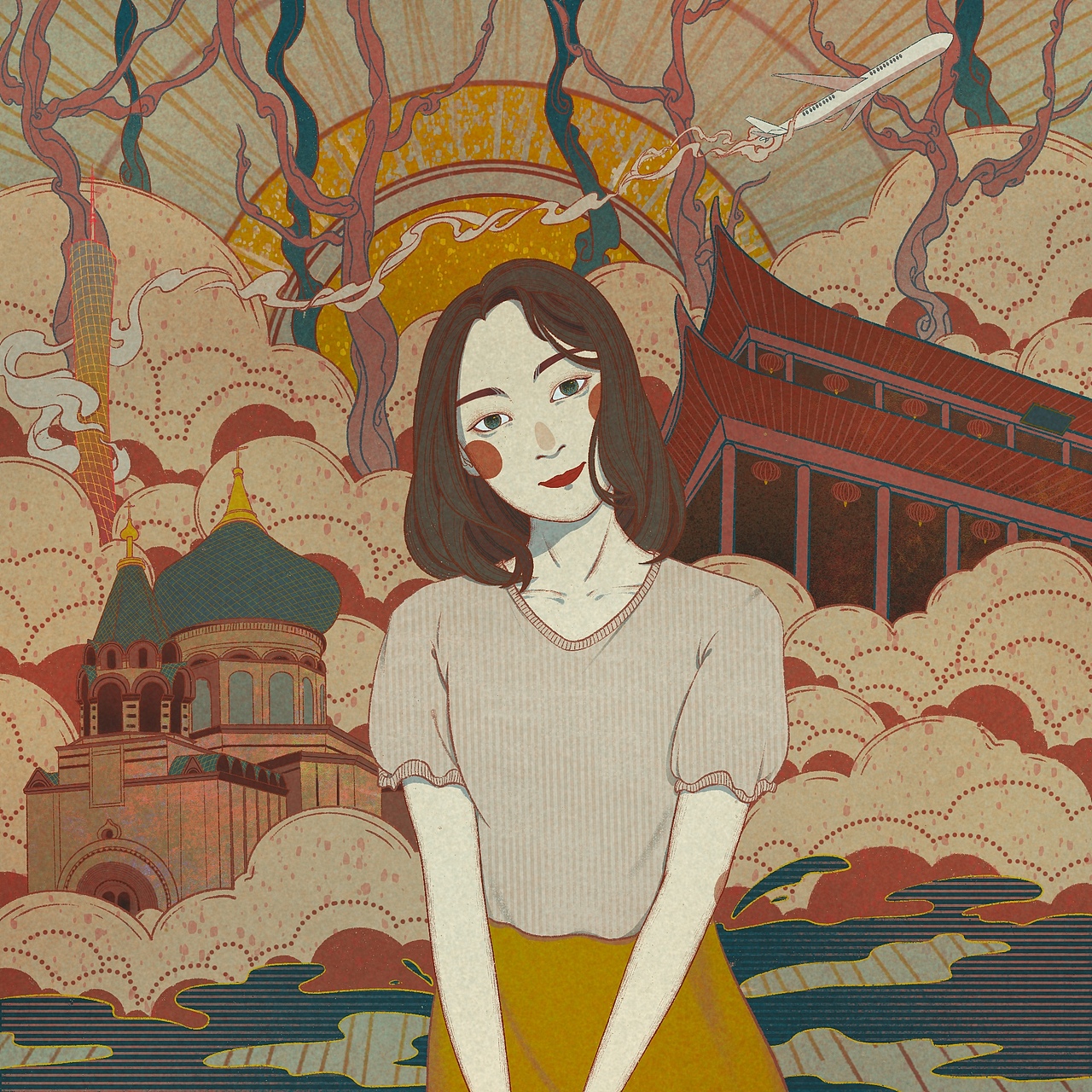 七—八月头像约稿（图ZMTc4MjkxMjgw） - 艺术插画 - 站酷设计师禾时雨原创素材 - 站酷ZCOOL