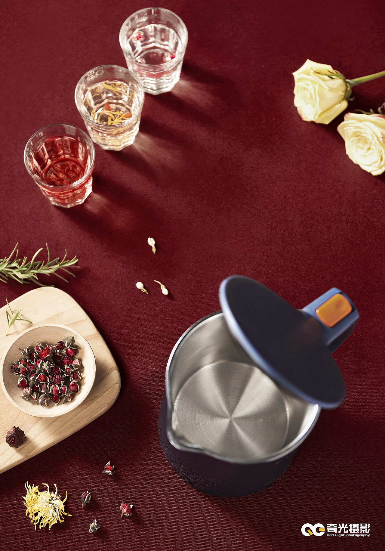 小家电拍摄︱电水壶场景图片︱奇光摄影