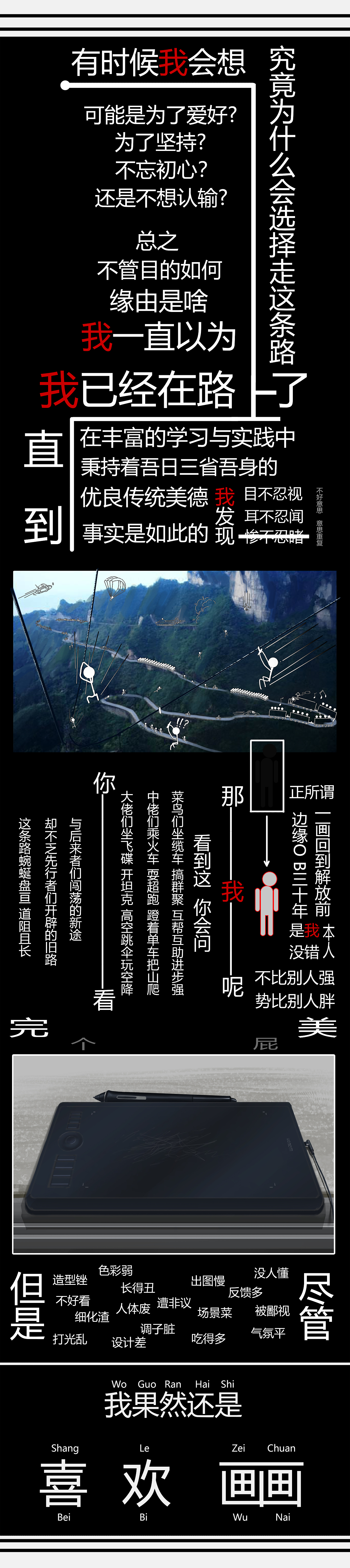 深夜牢骚·我还是喜欢画画的（图ZMTMwMzgzNzU2） - 单幅漫画 - 站酷设计师Hell_Cat_23原创素材 - 站酷ZCOOL