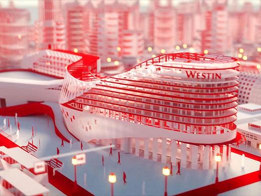 Westin酒店剪纸风宣传片