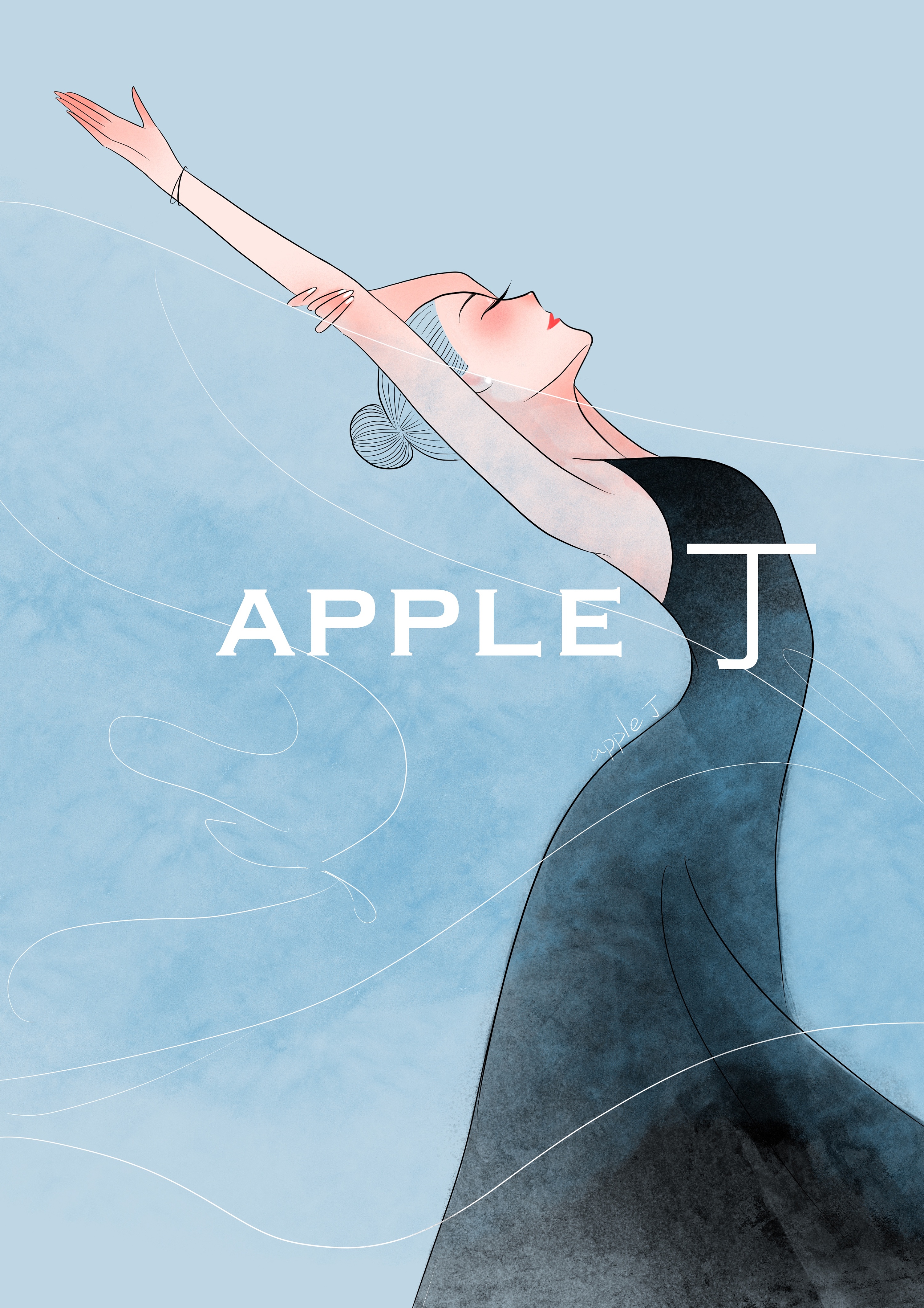 原创插画舞蹈约画图