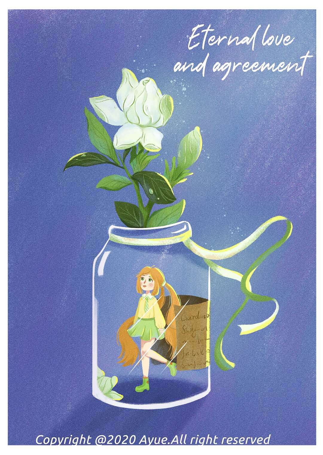 花瓶里的少女（图ZMjE4NjUxMjQw） - 商业插画 - 站酷设计师哦哟Ayue原创素材 - 站酷ZCOOL
