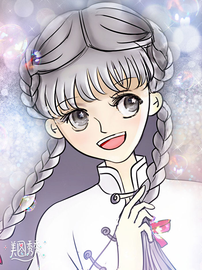 民国可爱少女可爱小清新二次元日漫卡通