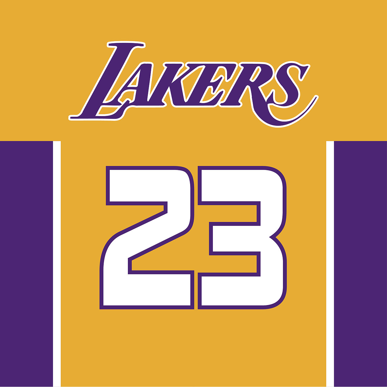 NBA 湖人队 黄色球衣主题 / 手机壁纸 头像