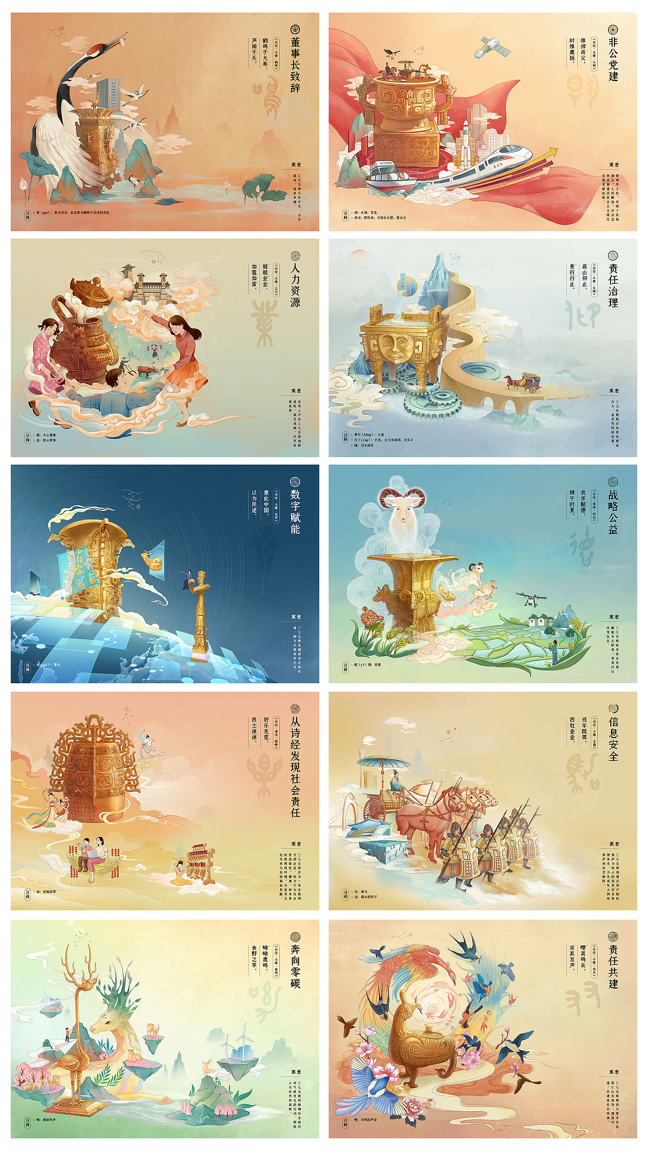 国风系列 | 社会责任报告 | 项目复盘（图ZMjYwNzc3OTg4） - 商业插画 - 站酷设计师37NOT原创素材 - 站酷ZCOOL