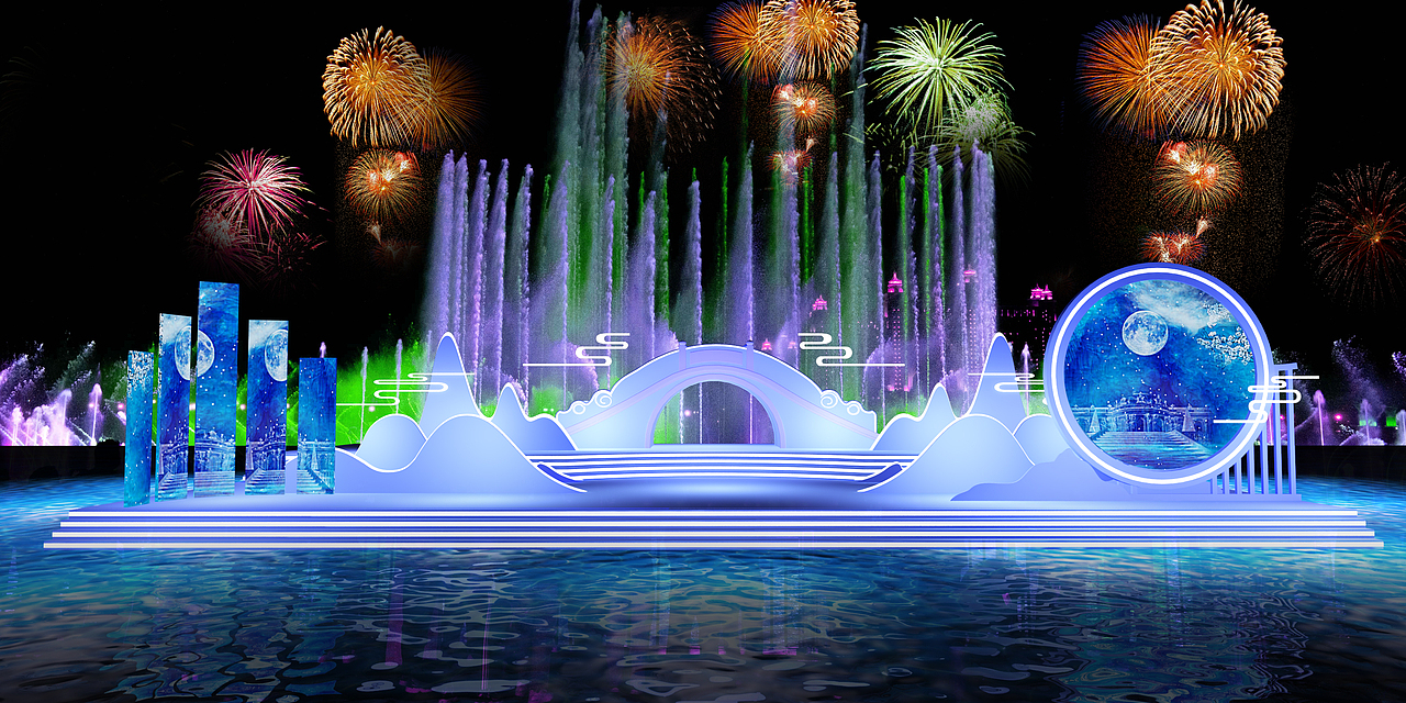 《中秋水上》舞美设计