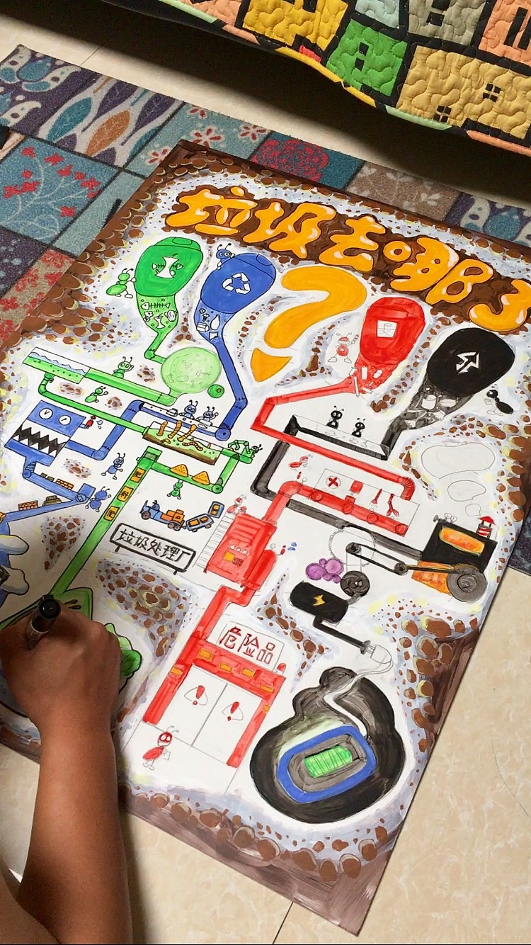 幼儿园的垃圾分类海报（图ZMTgwMjUxNzUy） - 儿童插画 - 站酷设计师宁波大卫原创素材 - 站酷ZCOOL