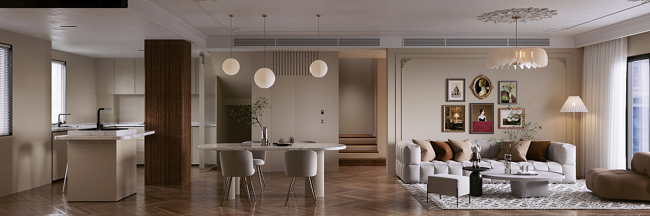 同一户型，两种风格您爱那种？（图ZMzQzMDE1NDQ4） - 家装设计 - 站酷设计师小张天天画图原创素材 - 站酷ZCOOL