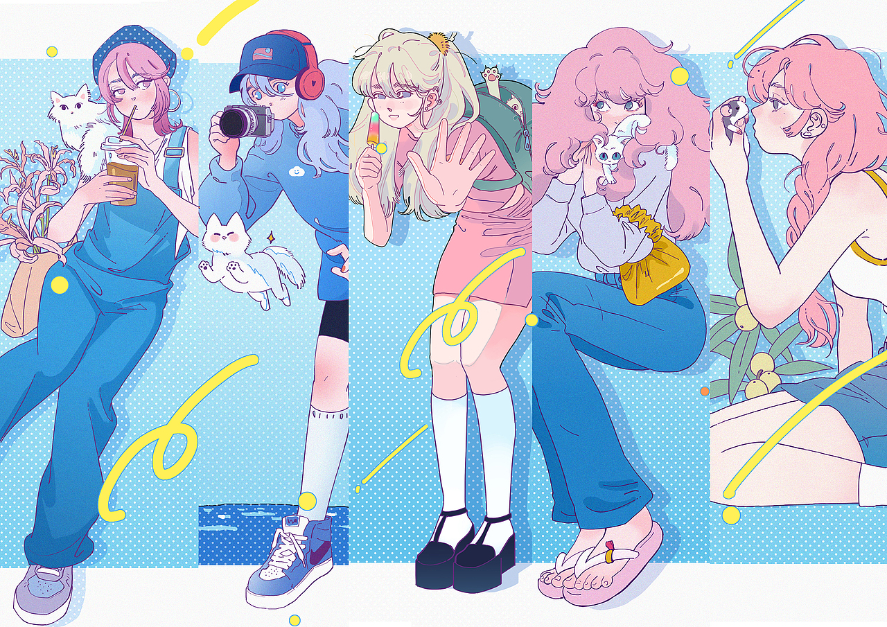 6月份画了一些少女