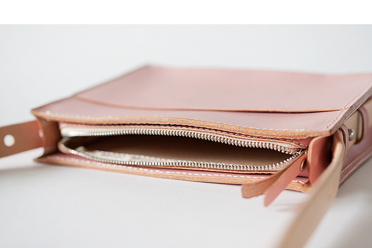 f2studio 粉色 真皮设计款大容量单肩女士包