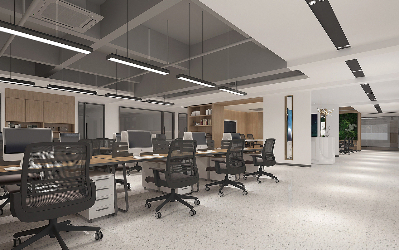 *飞行部开放式办公室   br>办公空间以开放式布局为主,同时配有休息