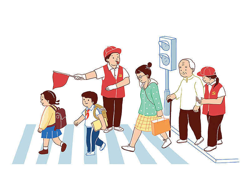 党员服务日活动场景系列插图（图ZOTQ2MTAyMzY=） - 艺术插画 - 站酷设计师跳叫板原创素材 - 站酷ZCOOL