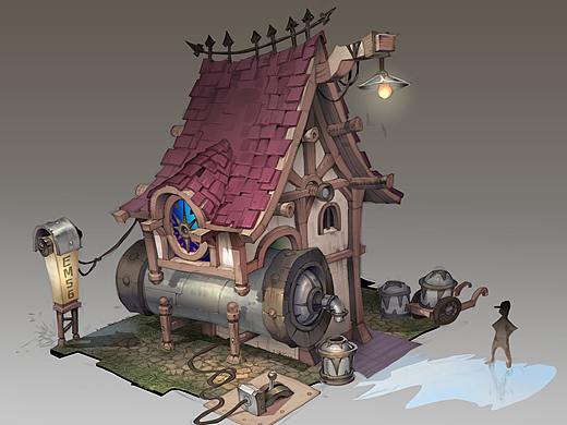 一部分单体建筑设计练习（个人主页-ZNTE1MDQ4MDQ=） - 游戏原画 - 站酷设计师快刀张不凡原创素材 - 站酷ZCOOL