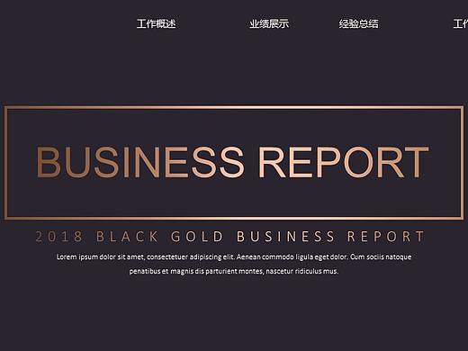 【欧美网页】高端黑金网页版式工作总结汇报6