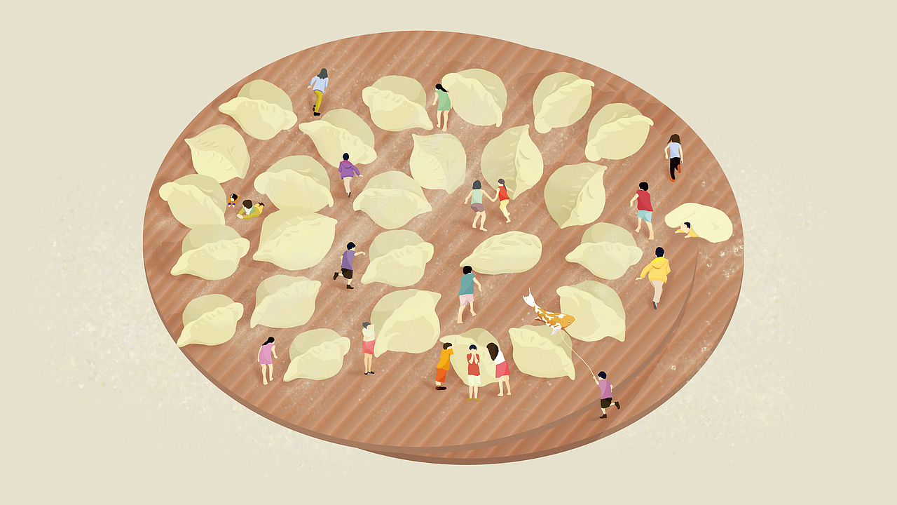 春宴 | The Banquet（图ZMTA2NTI4MzM2） - 商业插画 - 站酷设计师孟柏杨原创素材 - 站酷ZCOOL