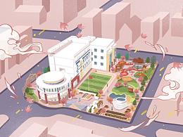 空間插畫 | 畢設(shè)-幼兒園設(shè)計(jì)