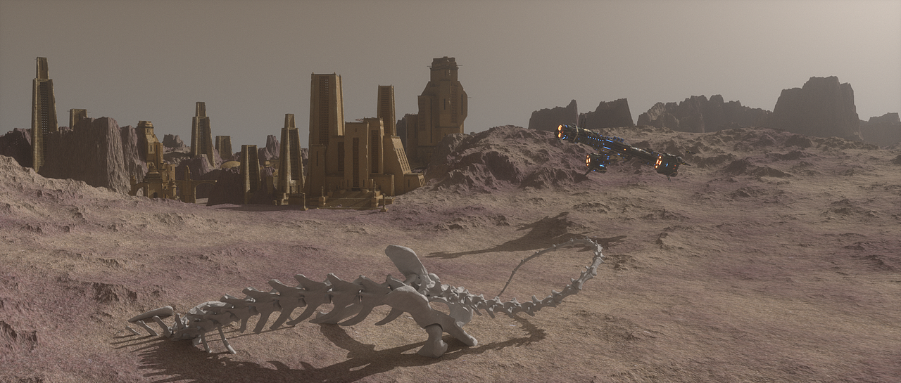 外星沙漠 场景渲染