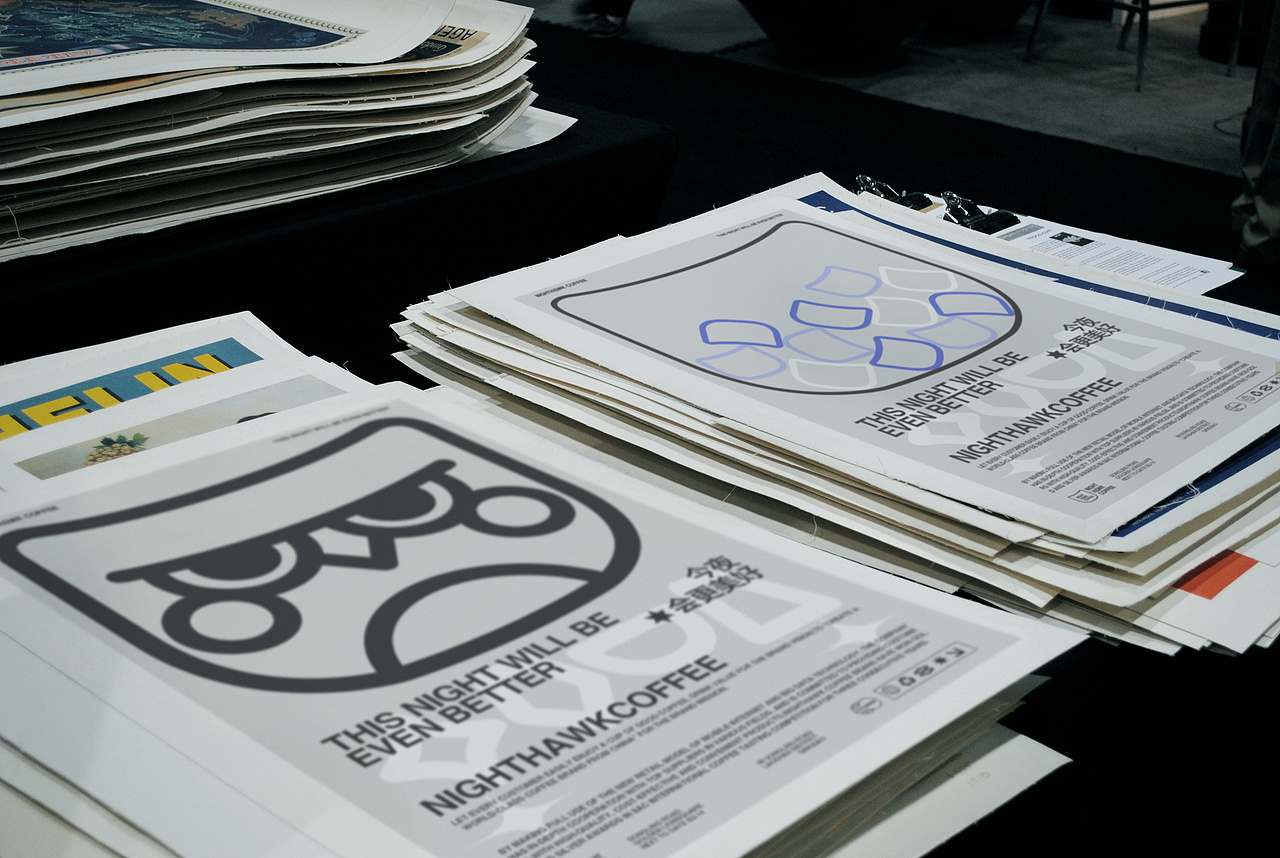 「NIGHTHAWK」 咖啡品牌标志及包装设计（图ZMjg1NDM3NTg4） - 品牌 - 站酷设计师祁山xlx原创素材 - 站酷ZCOOL