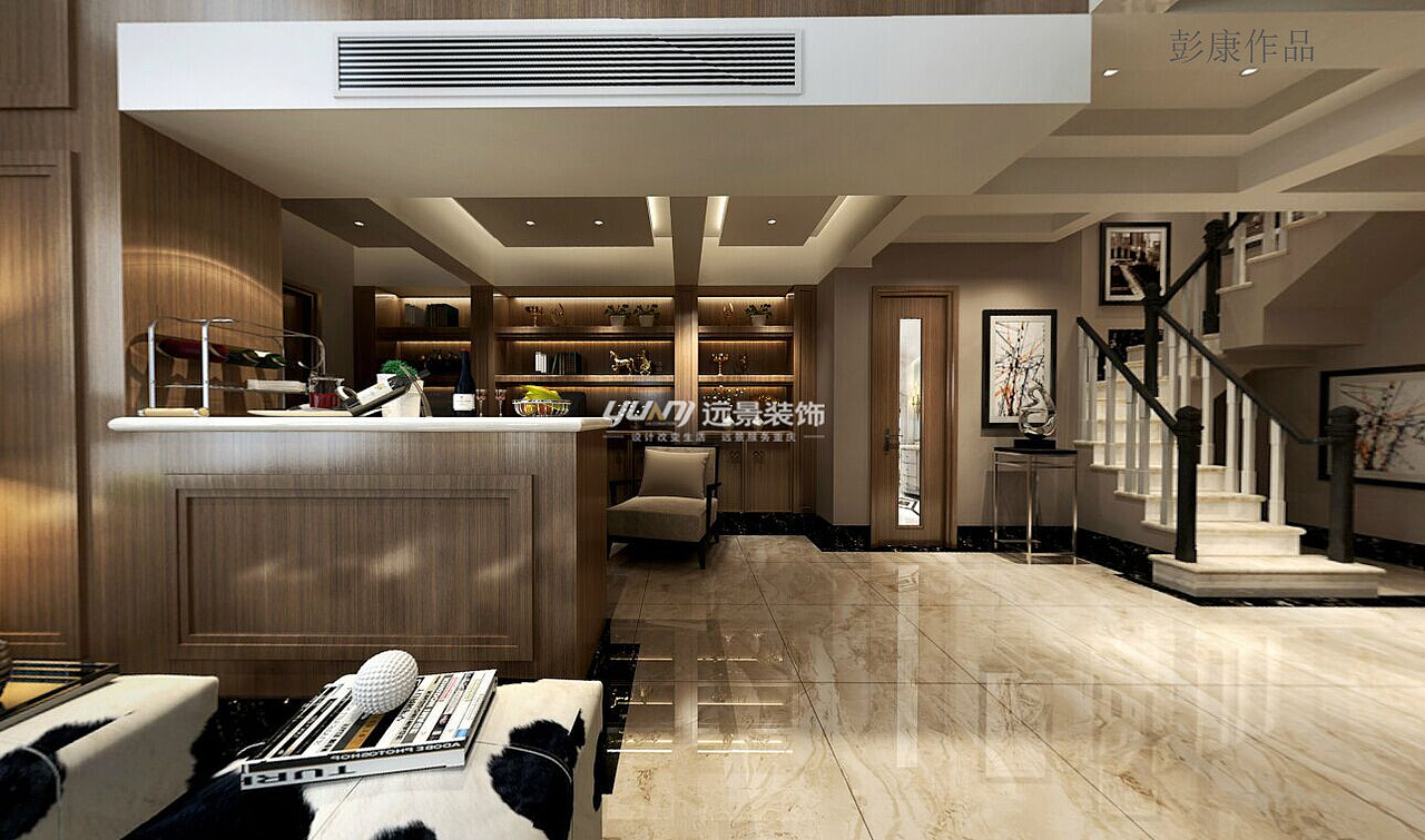 重庆清水溪别墅装修设计效果图案例-中式风格远景装饰