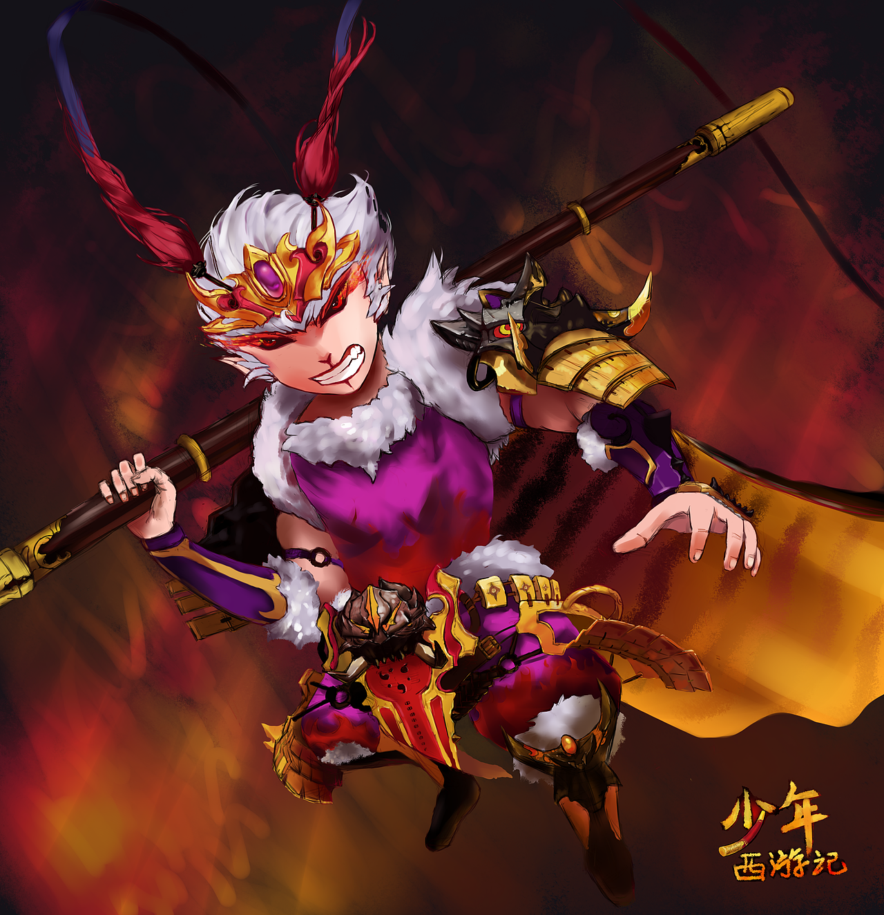 我的作品我的画34少年六耳猕猴