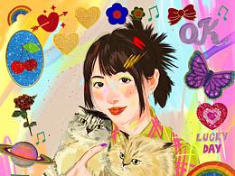 彩色猫猫我