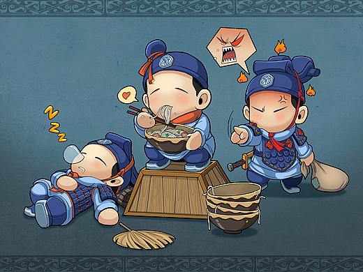 秦亲宝贝“陕西八大怪”插画设计