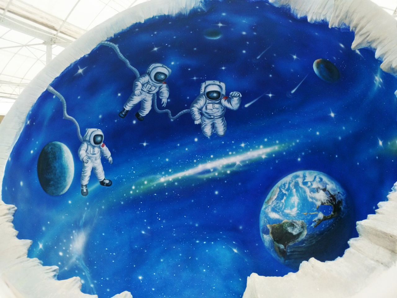 太空墙绘儿童图片