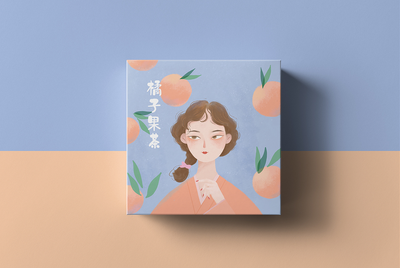 水果女孩插画