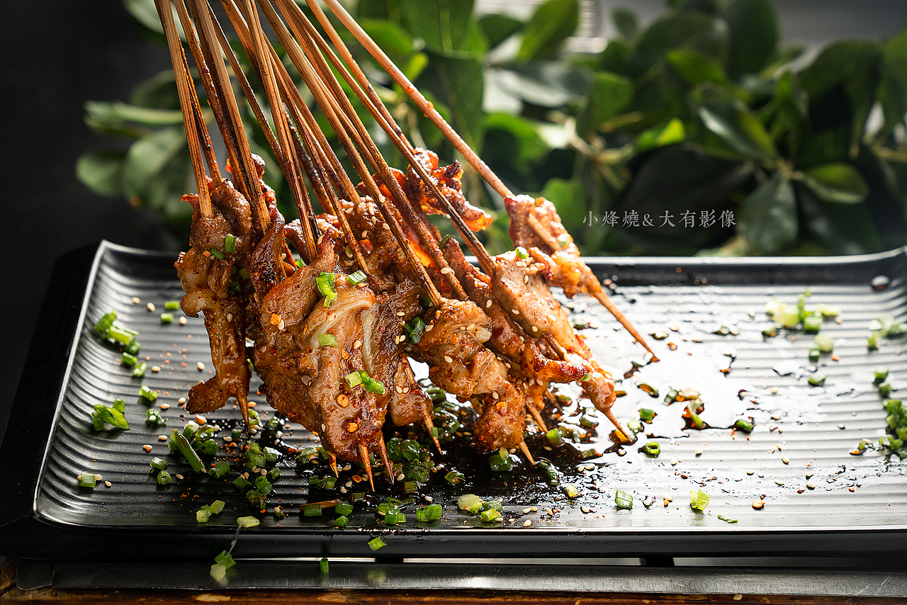 烧烤拍摄把把烧