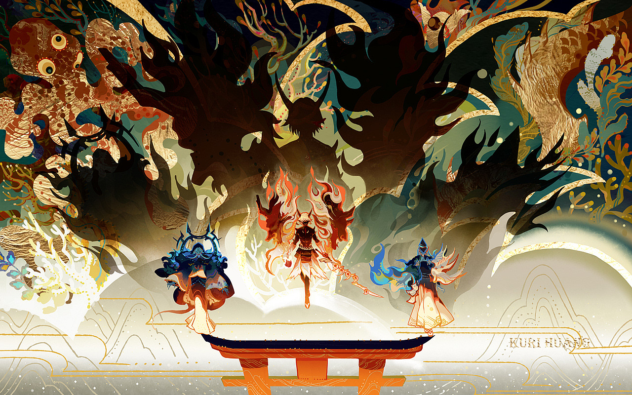 阴阳师合集II（图ZMTc4NjM3MzI0） - 商业插画 - 站酷设计师Kuri久里原创素材 - 站酷ZCOOL