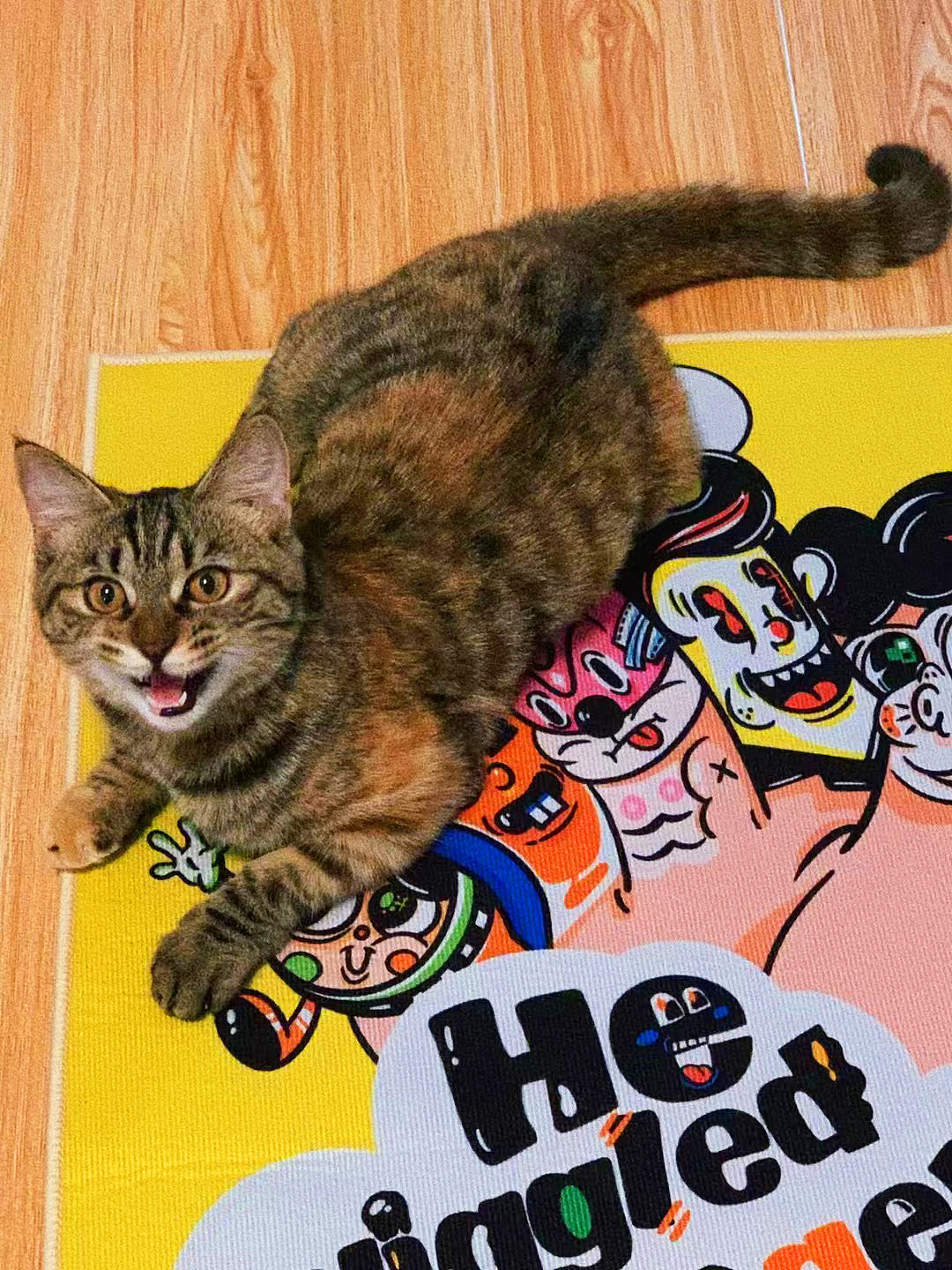 原创插画地毯挂画|动动手指怪人系列