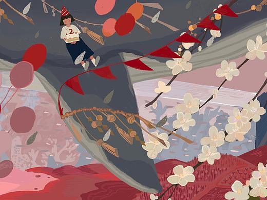 重庆观音桥 “3788亚洲之光”巨幕 两周年动态插画