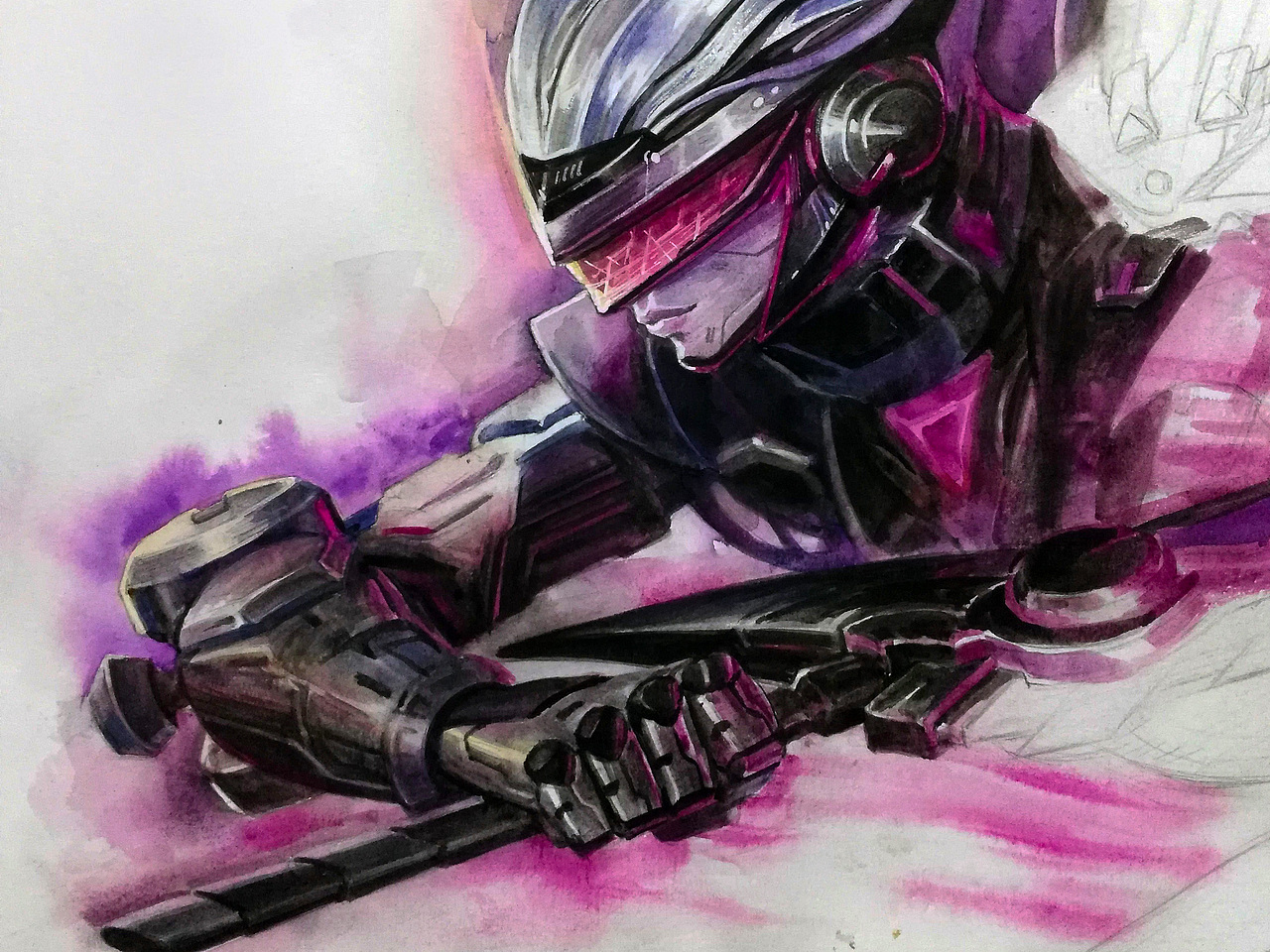 英雄联盟LOL水彩《源计划:火》(图ZNTQ4Mjk0NDg=) - 绘画 - 站酷设计师陈树锐原创素材 - 站酷ZCOOL