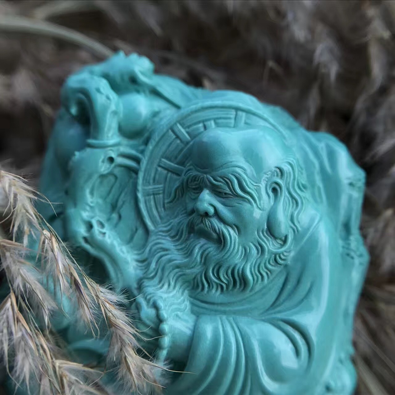 绿松石-《达摩渡江》