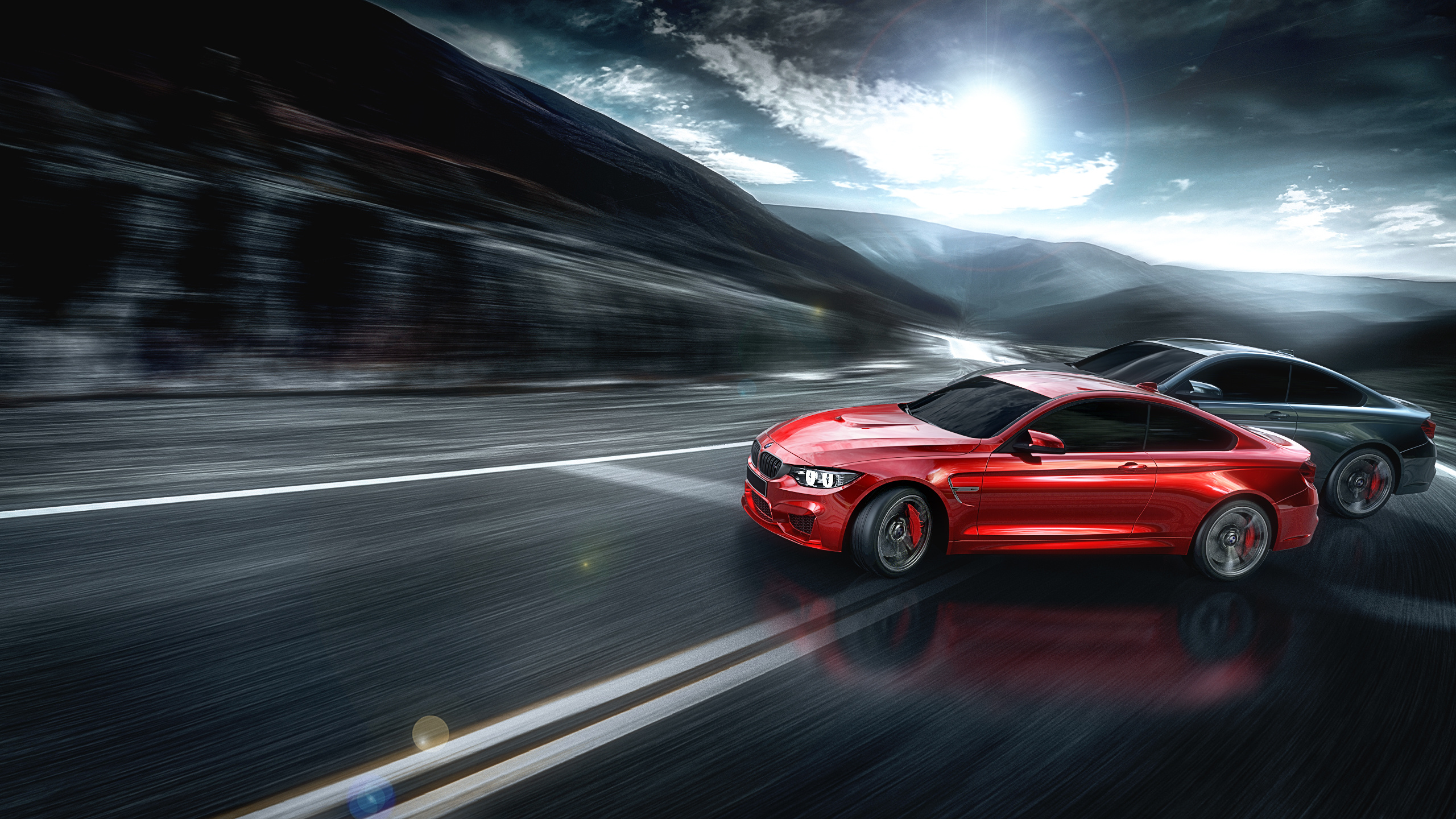 宝马汽车运动合成后期渲染海报