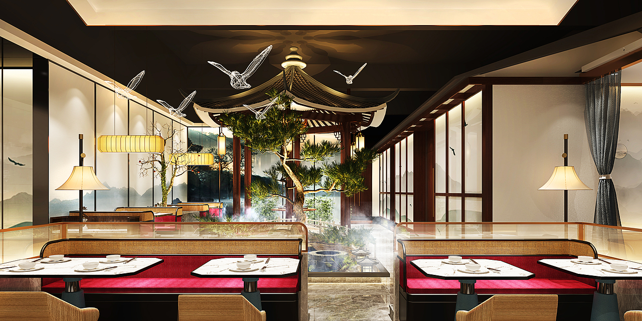 太板一号原创中餐厅餐饮空间设计（图ZMjcyMTU1NTky） - 其他空间 - 站酷设计师商业空间餐饮设计原创素材 - 站酷ZCOOL