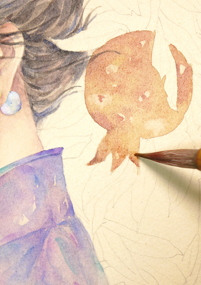 石榴红满（图ZOTcxMjYzNjA=） - 商业插画 - 站酷设计师红花HONGHUA原创素材 - 站酷ZCOOL