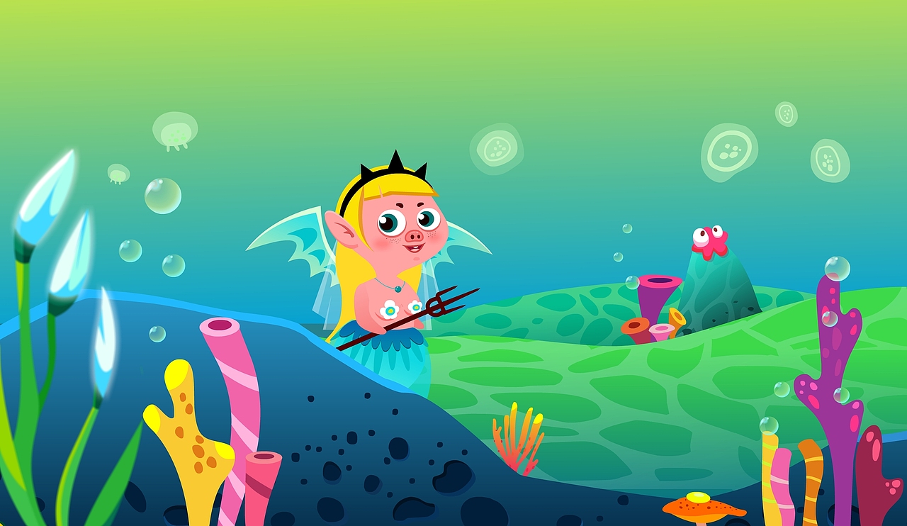 水中精灵（图ZNDk4NDA1MDA=） - 品牌 - 站酷设计师落地蓝原创素材 - 站酷ZCOOL