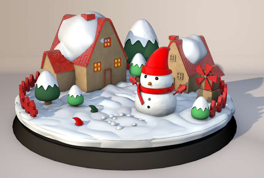 C4D雪人场景（图ZMTk5NzMwNDQ4） - 其他 - 站酷设计师Z58651486原创素材 - 站酷ZCOOL