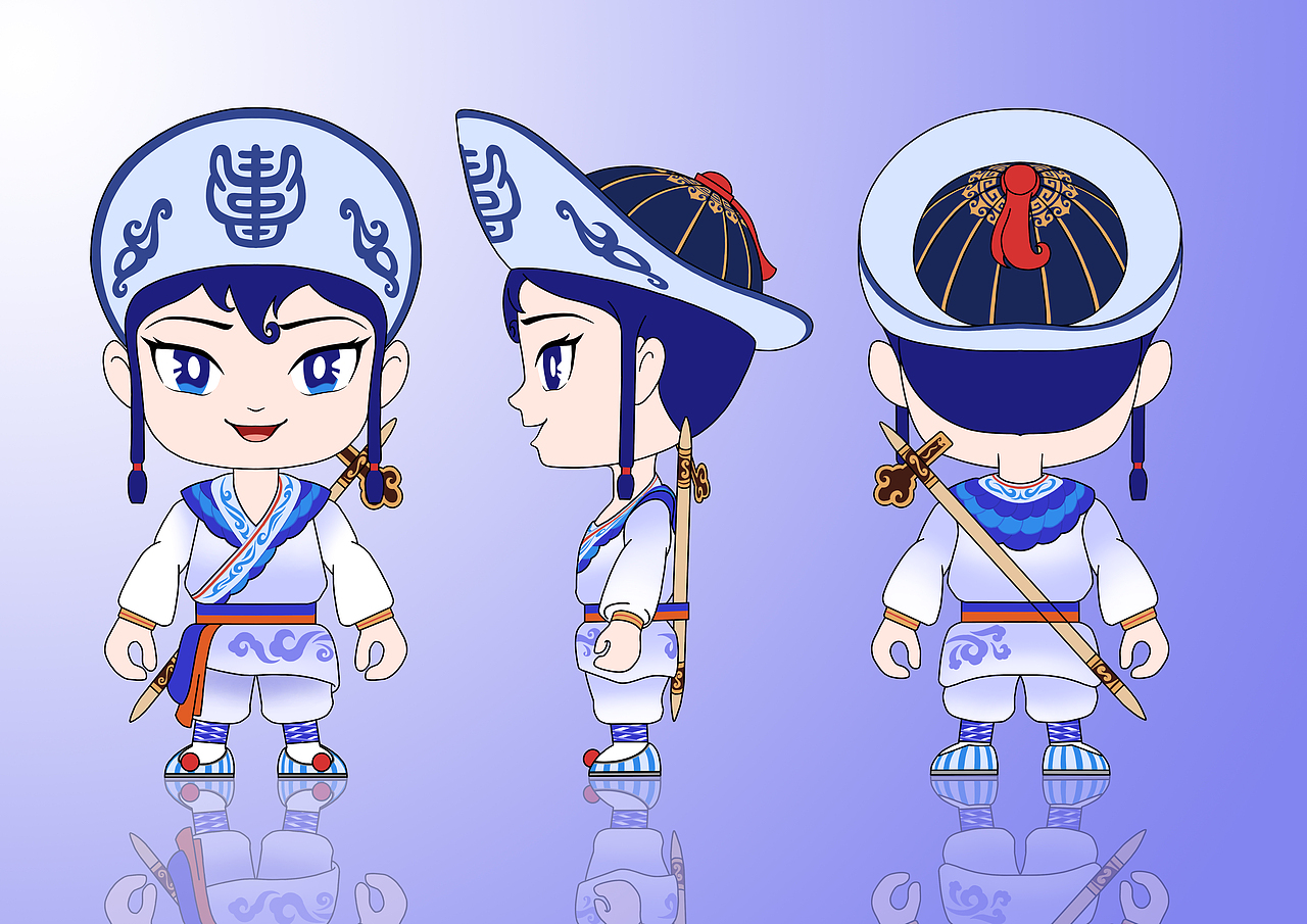 国潮卡通ip形象-刘海砍樵