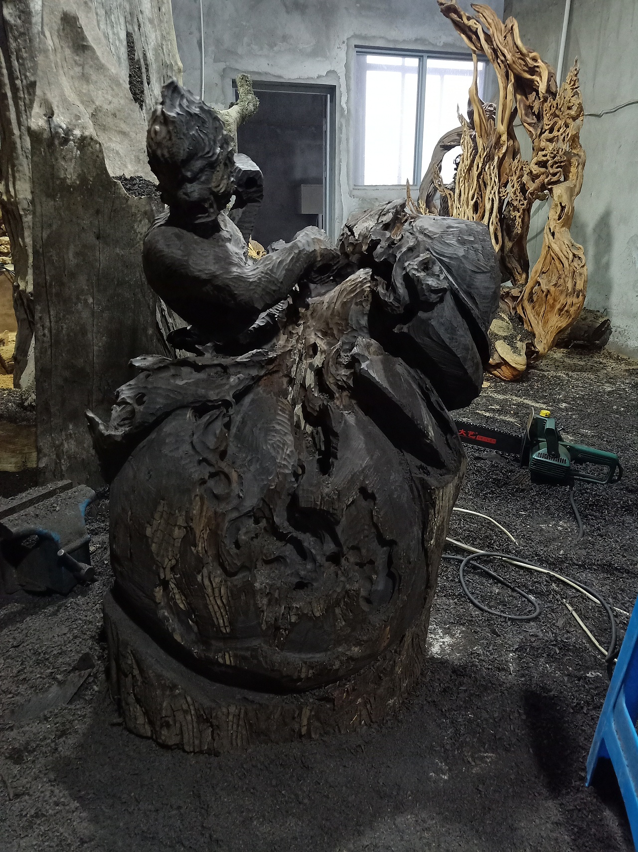 木雕设计孙悟空